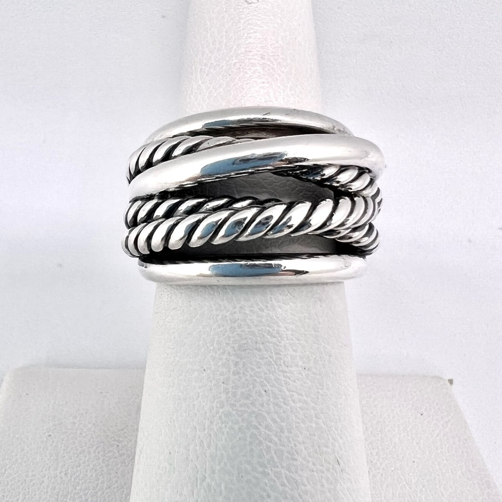 David Yurman Sterling Siver Crossover Ring